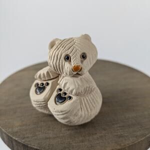 Rinconada Baby Polar Bear Cub #161 Artesania Vintage Retired Figurine Signed